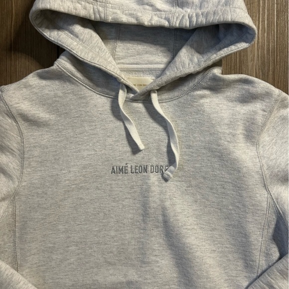 Aime Leon Dore | Logo Hoodie in Light Grey Heather (Small) - Picture 2 of 12